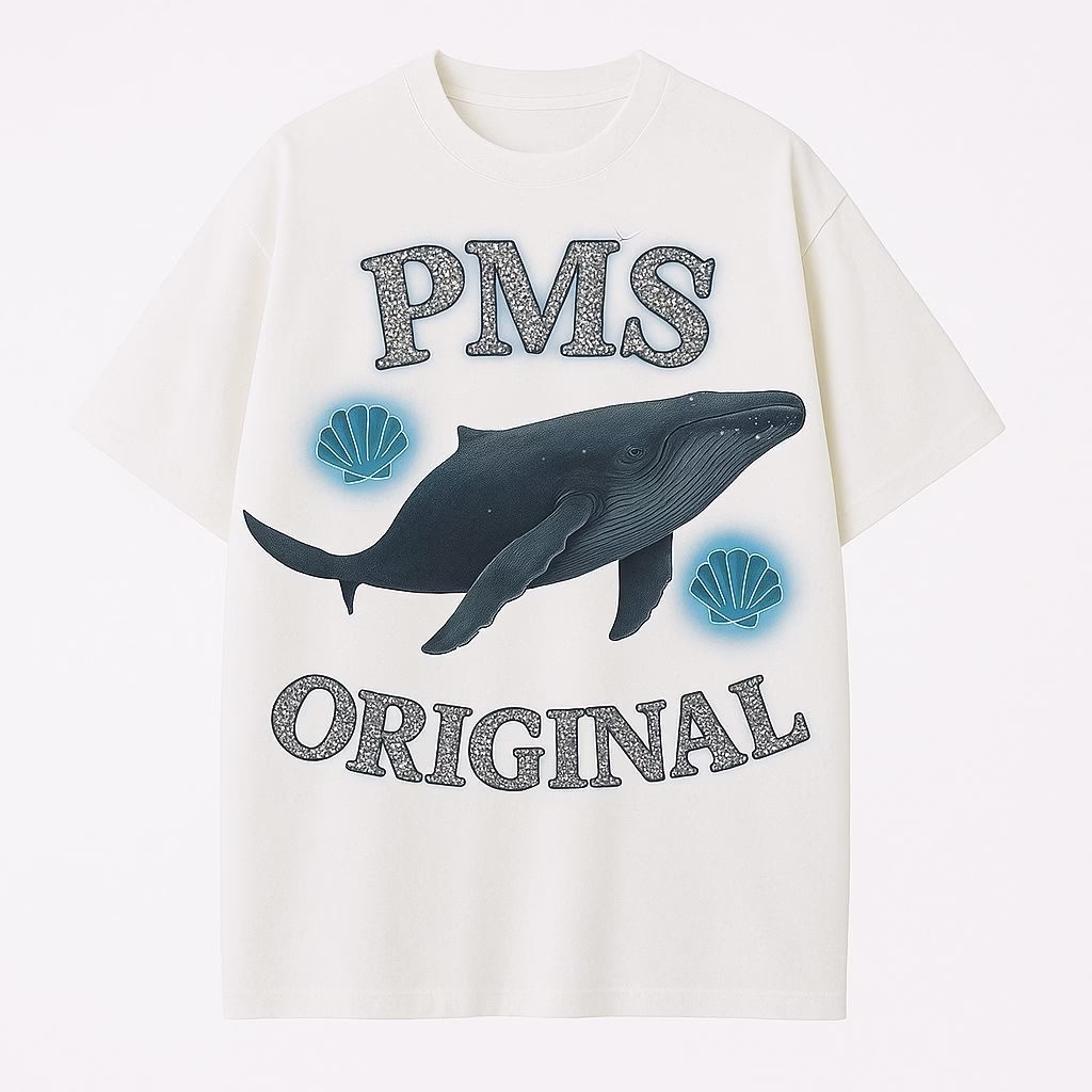 PMS ORIGINAL Blue Whale Limited Tee – White