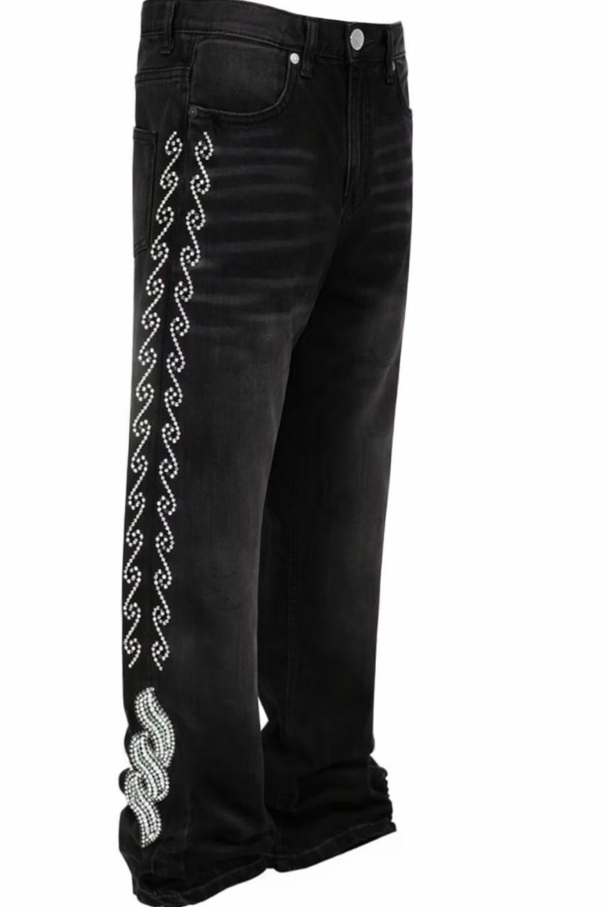 PMS ORIGINAL FLARE RHINESTONE DENIM
